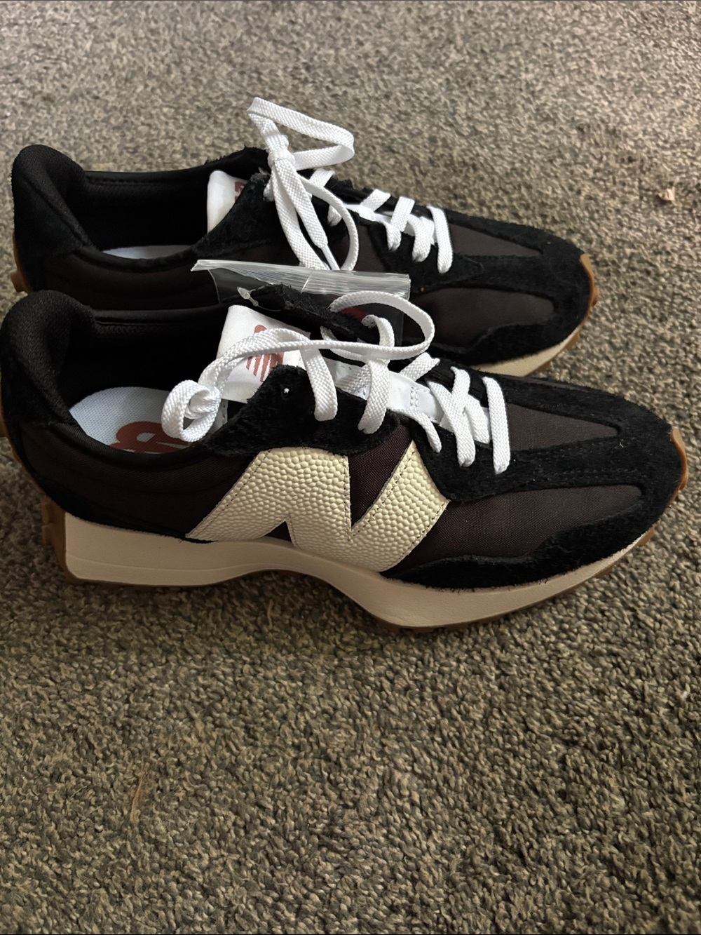 New Balance Black & Cream Retro Runner Sneakers
